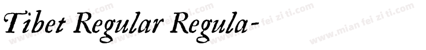 Tibet Regular Regula字体转换